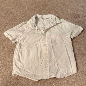 H&M boys 5-6 years White Short Sleeve Button-Up Shirt